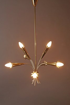 Vintage Hanging Lamp in Brass from Vereinigte Werkstätten, 1950s-ESB-1804047