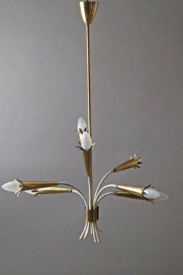 Vintage Hanging Lamp in Brass from Vereinigte Werkstätten, 1950s-ESB-1804047