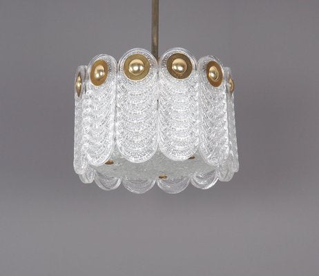 Vintage Hanging Lamp in Crystal and Brass from Kaiser Leuchten-SN-1344519