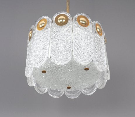 Vintage Hanging Lamp in Crystal and Brass from Kaiser Leuchten-SN-1344519