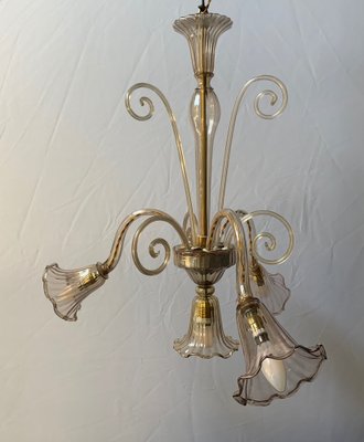 Vintage Hanging Lamp in Murabo Glass from Chapelin Venini, 1930-XQC-1345261