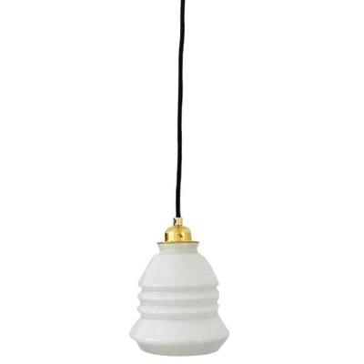 Vintage Hanging Lamp in Opaline White Gold-BMU-2026703