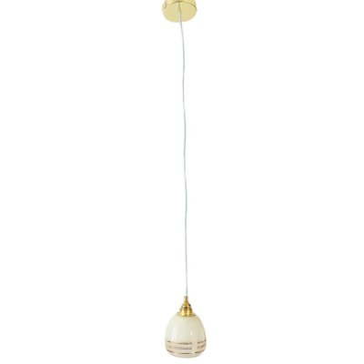 Vintage Hanging Light in Beige Glass Gold-BMU-1807643