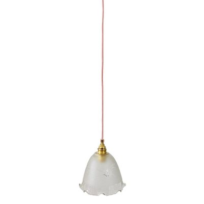 Vintage Hanging Light with Transparent Glass of Flowers-BMU-1807644