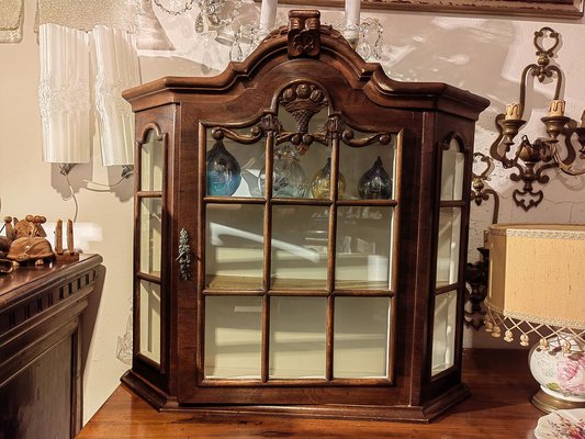 Vintage Hanging Showcase in Walnut, 1940s-ZFY-1749525