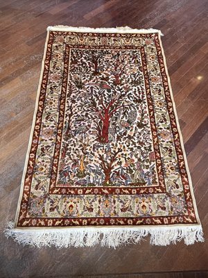 Vintage Hereke Rug in Silk, 1980s-YST-2022551