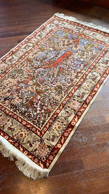 Vintage Hereke Rug in Silk, 1980s-YST-2022551