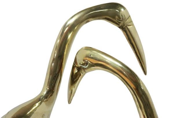 Vintage Herons in Brass, Set of 2