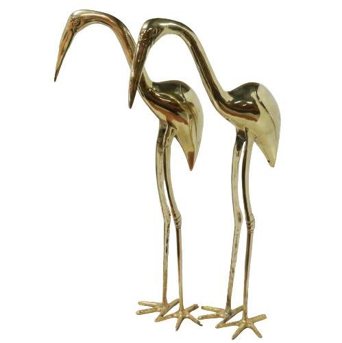 Vintage Herons in Brass, Set of 2