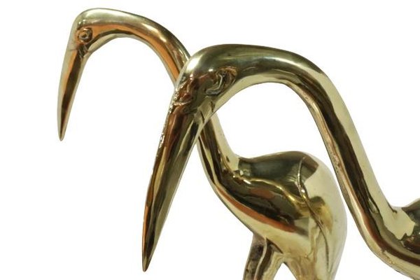 Vintage Herons in Brass, Set of 2-FYZ-1322688