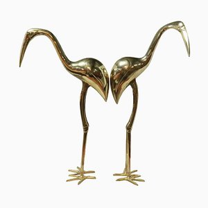 Vintage Herons in Brass, Set of 2-FYZ-1322688