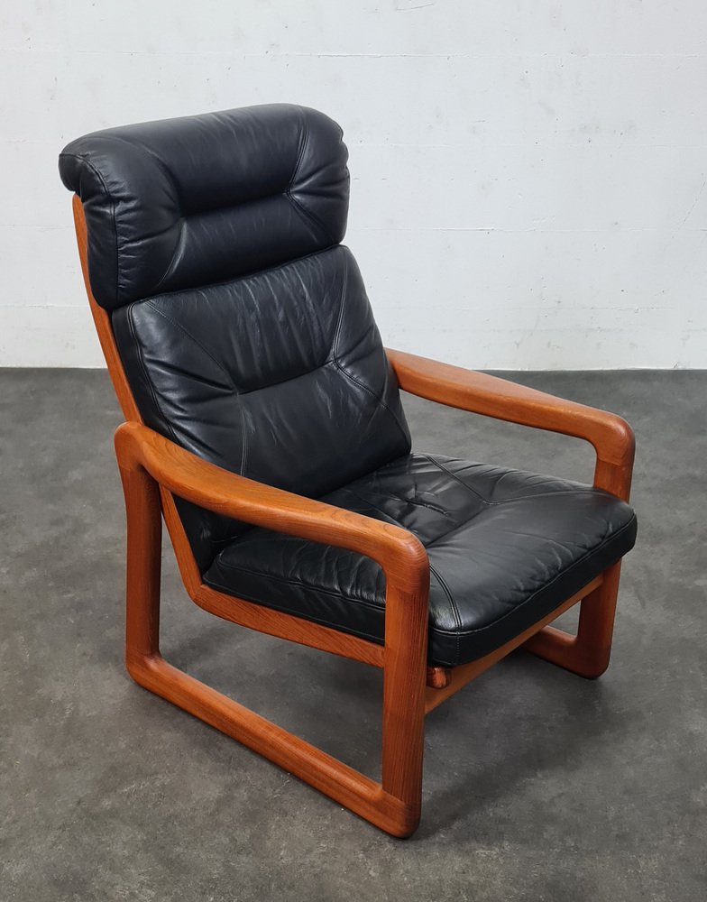 Vintage Highback Lounge Chair attributed to Poul Jeppensen