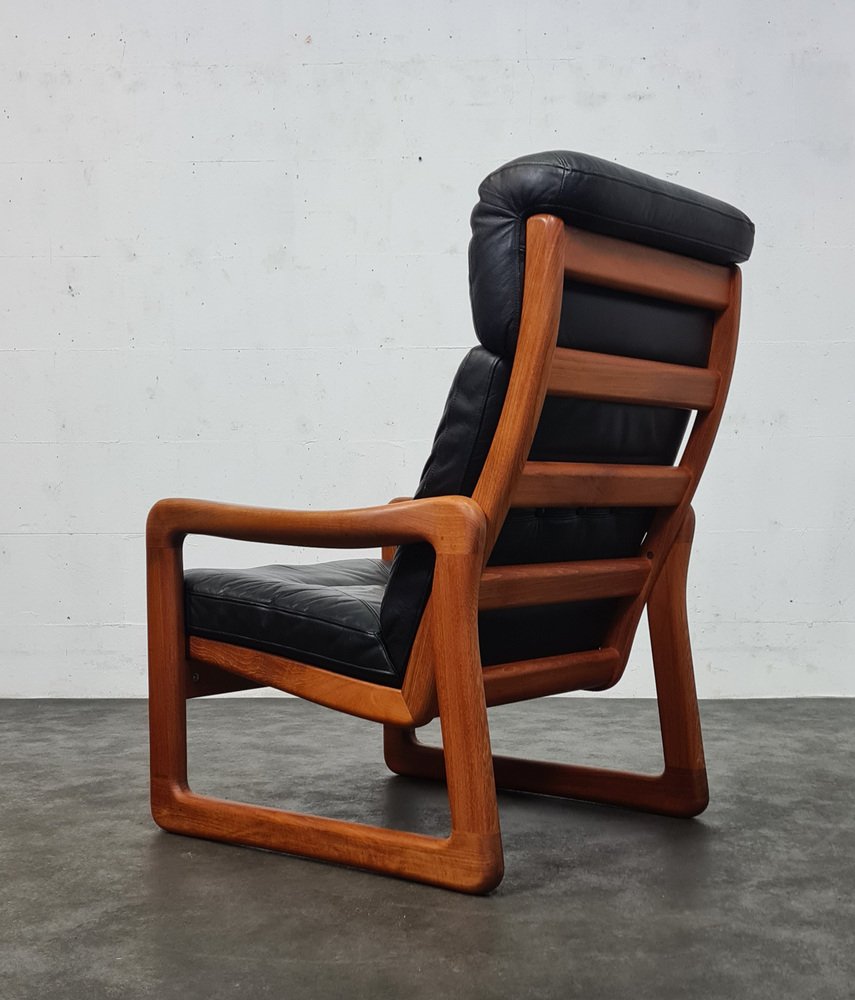 Vintage Highback Lounge Chair attributed to Poul Jeppensen