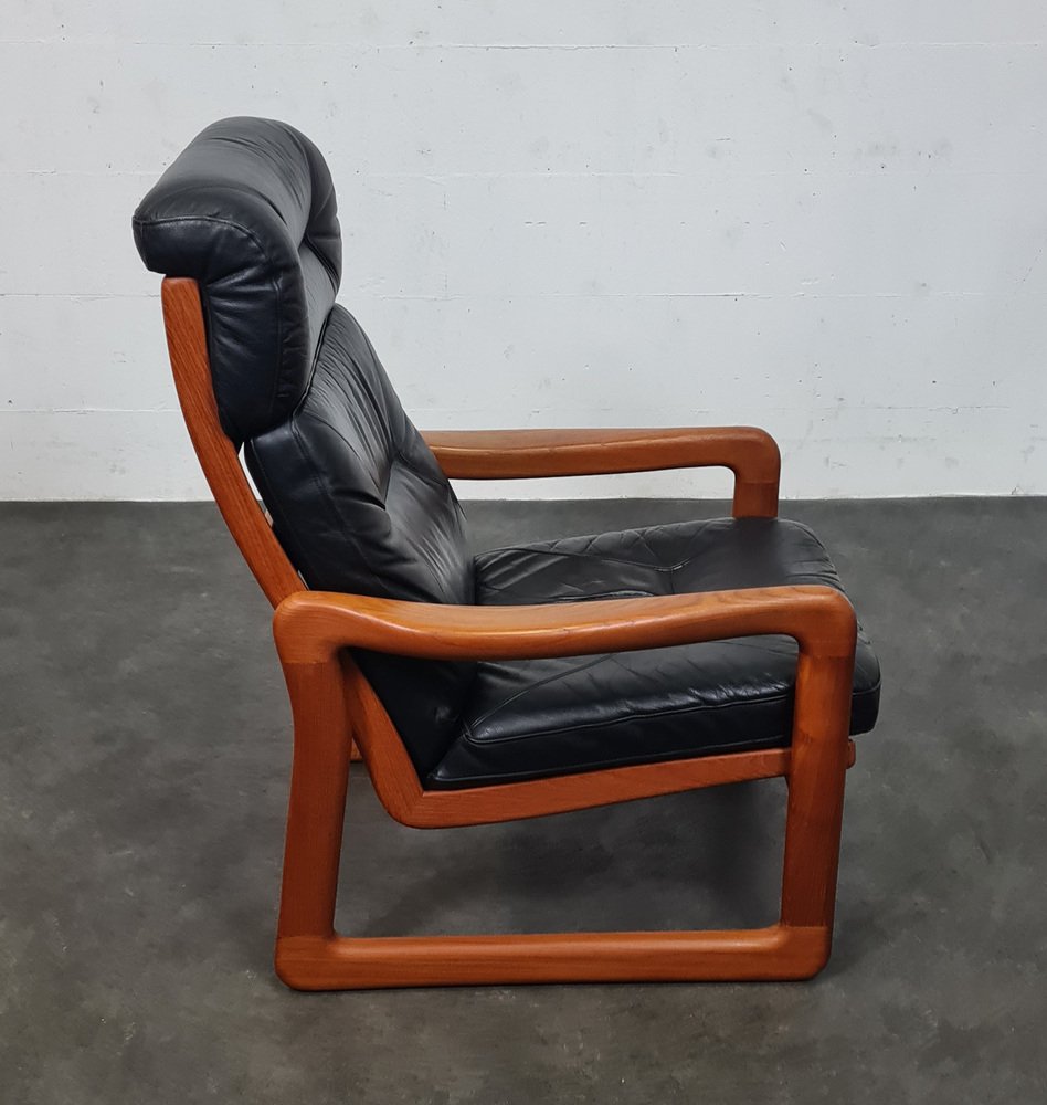 Vintage Highback Lounge Chair attributed to Poul Jeppensen