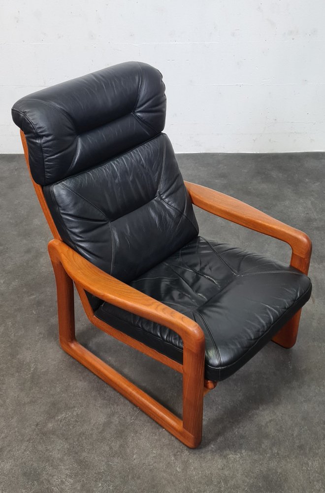 Vintage Highback Lounge Chair attributed to Poul Jeppensen