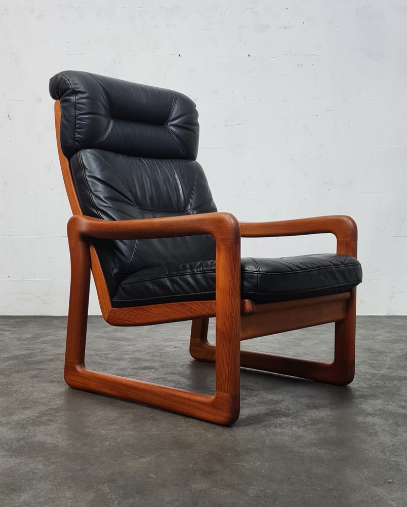 Vintage Highback Lounge Chair attributed to Poul Jeppensen