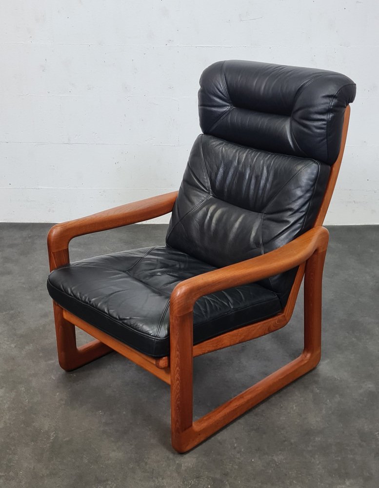 Vintage Highback Lounge Chair attributed to Poul Jeppensen