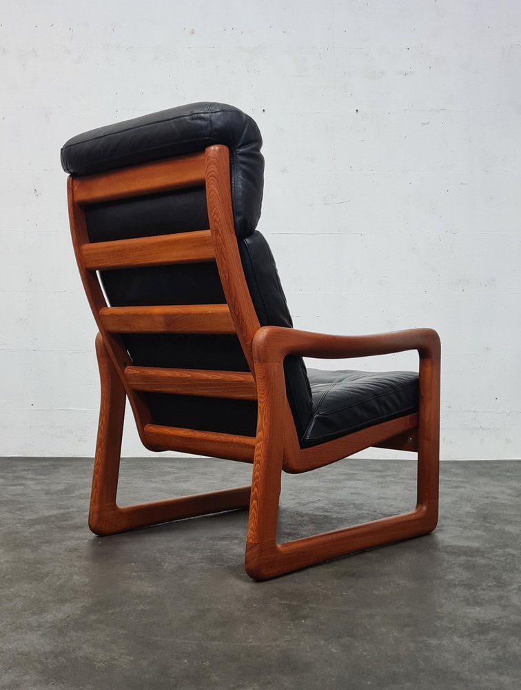 Vintage Highback Lounge Chair attributed to Poul Jeppensen