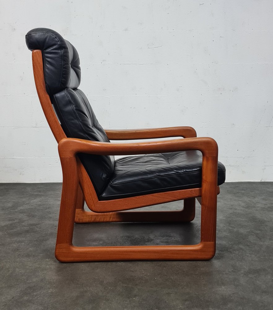 Vintage Highback Lounge Chair attributed to Poul Jeppensen