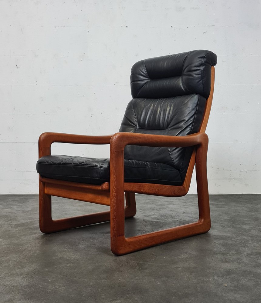 Vintage Highback Lounge Chair attributed to Poul Jeppensen