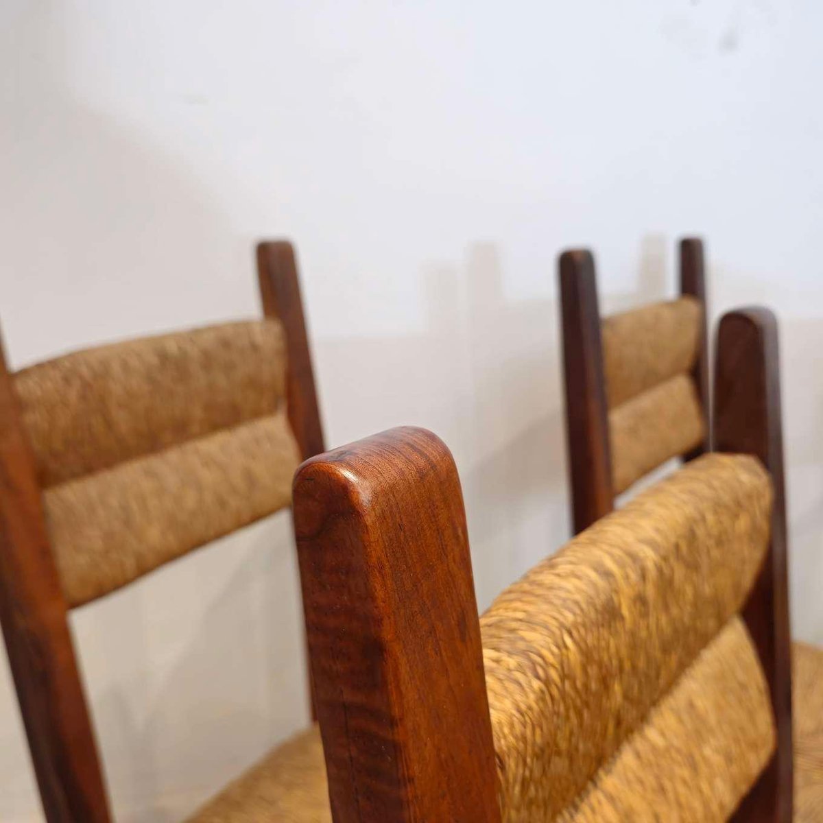 Vintage Highback Oak Chairs, 1965, Set of 6