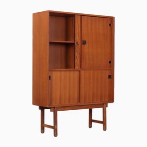 Vintage Highboard in Mahogany & Veneer, Italy, 1960s-VMM-2042327