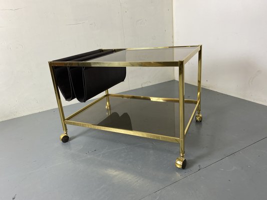 Vintage Hollywood Regency Brass and Glass Coffee Table from Maison Jansen, 1970s-DE-1738681