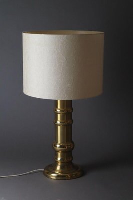 Vintage Hollywood Regency Column Table Lamp in Brass, 1970s-ESB-1376720