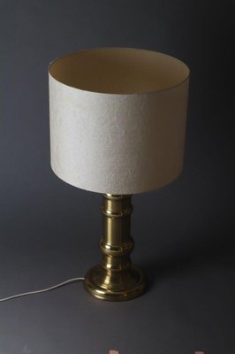 Vintage Hollywood Regency Column Table Lamp in Brass, 1970s-ESB-1376720