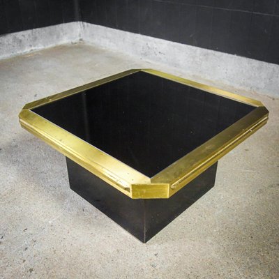 Vintage Hollywood Regency Gold and Black Coffee Table-IA-874727