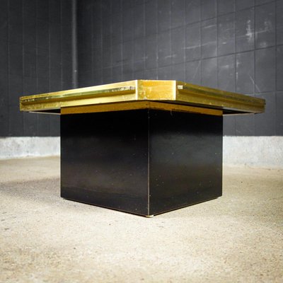 Vintage Hollywood Regency Gold and Black Coffee Table-IA-874727