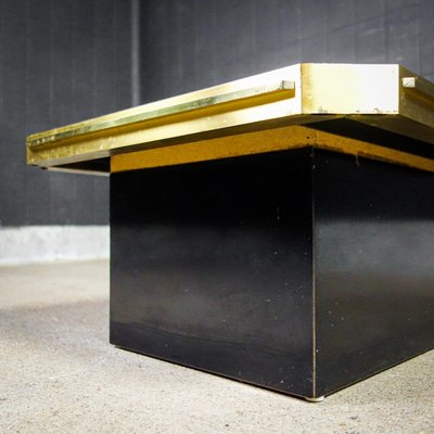 Vintage Hollywood Regency Gold and Black Coffee Table-IA-874727