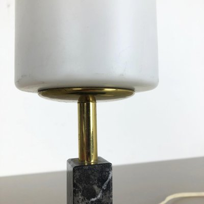 Vintage Hollywood Regency Marble Table Light with Opal Shade, Italy, 1950s-QZ-1114588