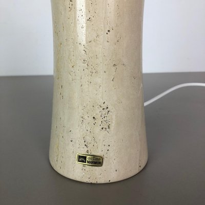 Vintage Hollywood Regency Travertine Marble Light Base, Italy, 1970s-QZ-1153792