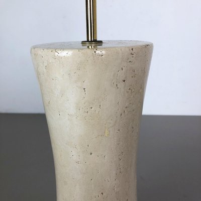 Vintage Hollywood Regency Travertine Marble Light Base, Italy, 1970s-QZ-1153792