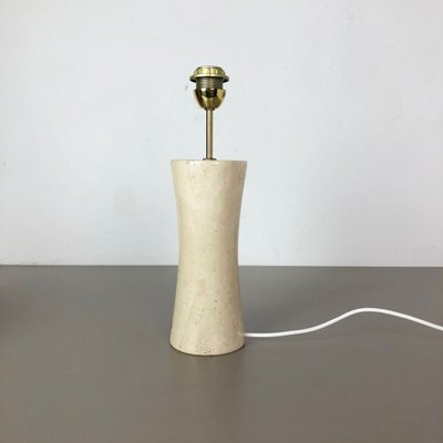 Vintage Hollywood Regency Travertine Marble Light Base, Italy, 1970s-QZ-1153792