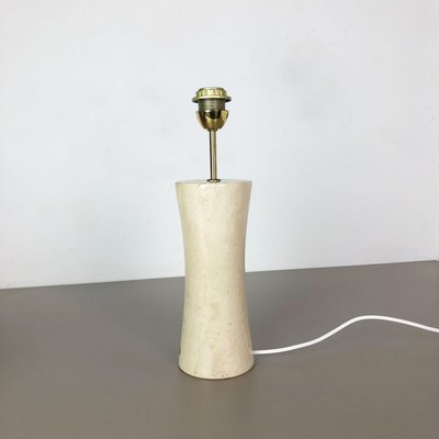 Vintage Hollywood Regency Travertine Marble Light Base, Italy, 1970s-QZ-1153792