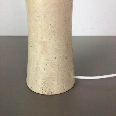 Vintage Hollywood Regency Travertine Marble Light Base, Italy, 1970s-QZ-1153792