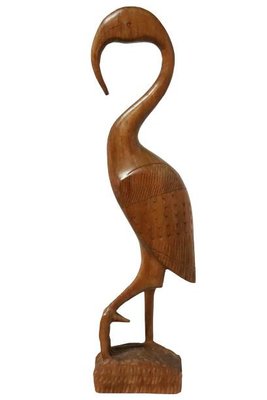 Vintage Ibis Figurine in Teak-FYZ-1337760