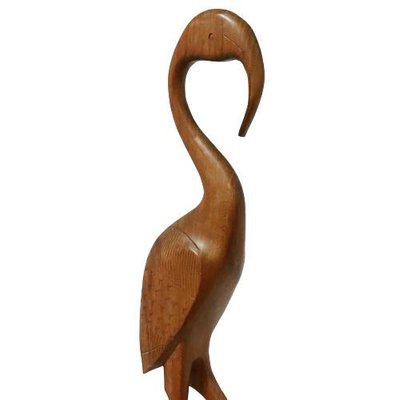 Vintage Ibis Figurine in Teak-FYZ-1337760