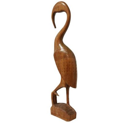 Vintage Ibis Figurine in Teak-FYZ-1337760