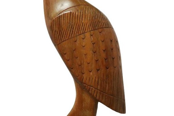 Vintage Ibis Figurine in Teak-FYZ-1337760