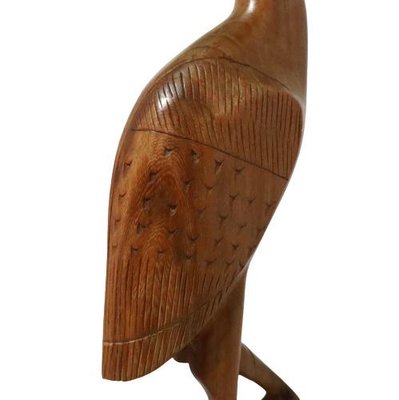 Vintage Ibis Figurine in Teak-FYZ-1337760