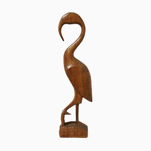 Vintage Ibis Figurine in Teak-FYZ-1337760