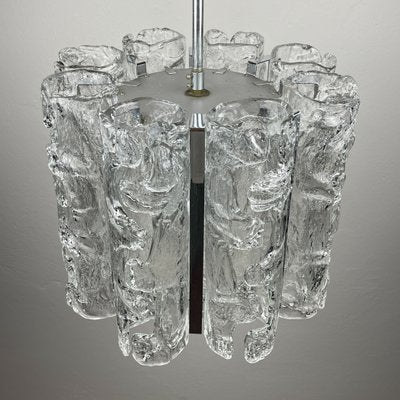 Vintage Ice Murano Chandelier by AV Mazzega, Italy, 1970s-WQC-2040566