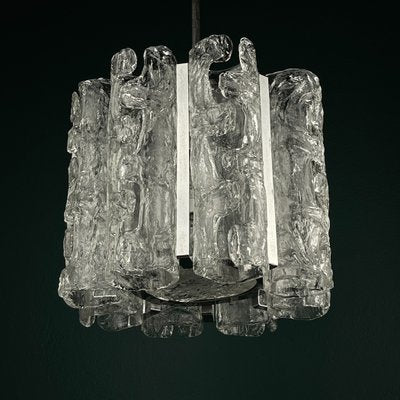 Vintage Ice Murano Chandelier by AV Mazzega, Italy, 1970s-WQC-2040566