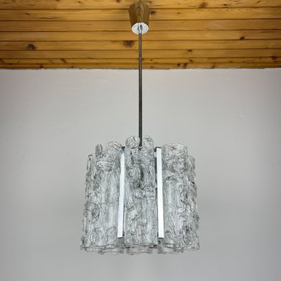 Vintage Ice Murano Chandelier by AV Mazzega, Italy, 1970s-WQC-2040566