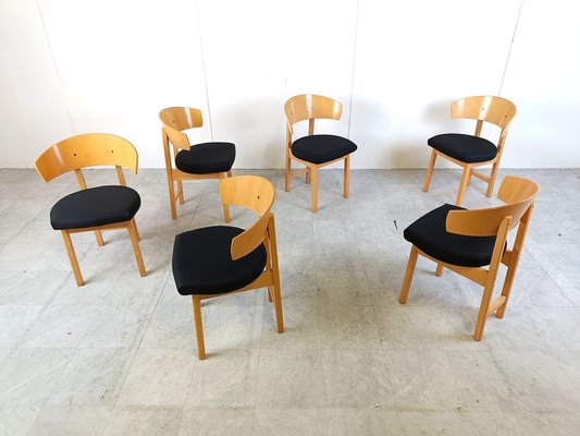 Vintage Ikea Dining Chairs by Niels Gammelgaard, 1990s, Set of 6-IRH-1781408