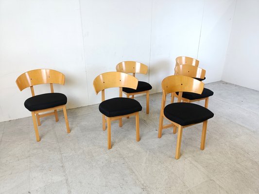 Vintage Ikea Dining Chairs by Niels Gammelgaard, 1990s, Set of 6-IRH-1781408