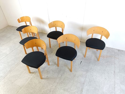 Vintage Ikea Dining Chairs by Niels Gammelgaard, 1990s, Set of 6-IRH-1781408